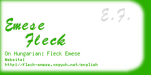 emese fleck business card